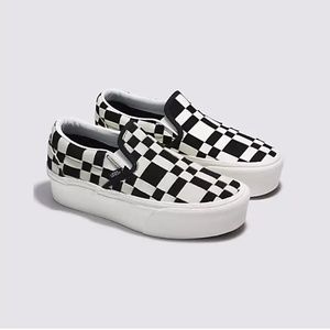 NWOT - Vans Woven Check Classic Slip-On Stackform Shoe